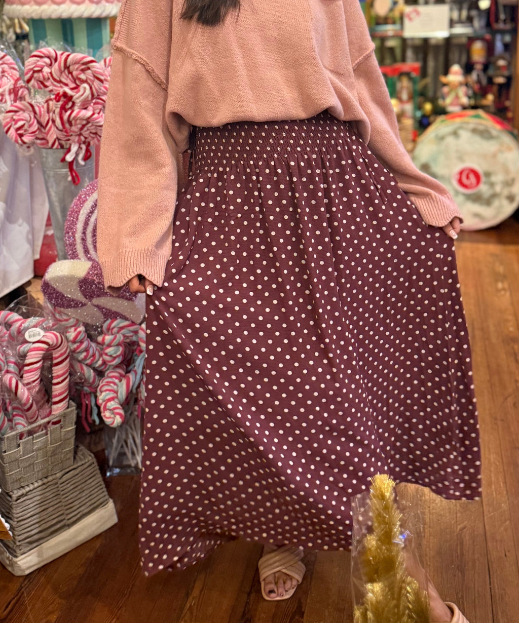 Cranberry Cottage Smocked Skirt