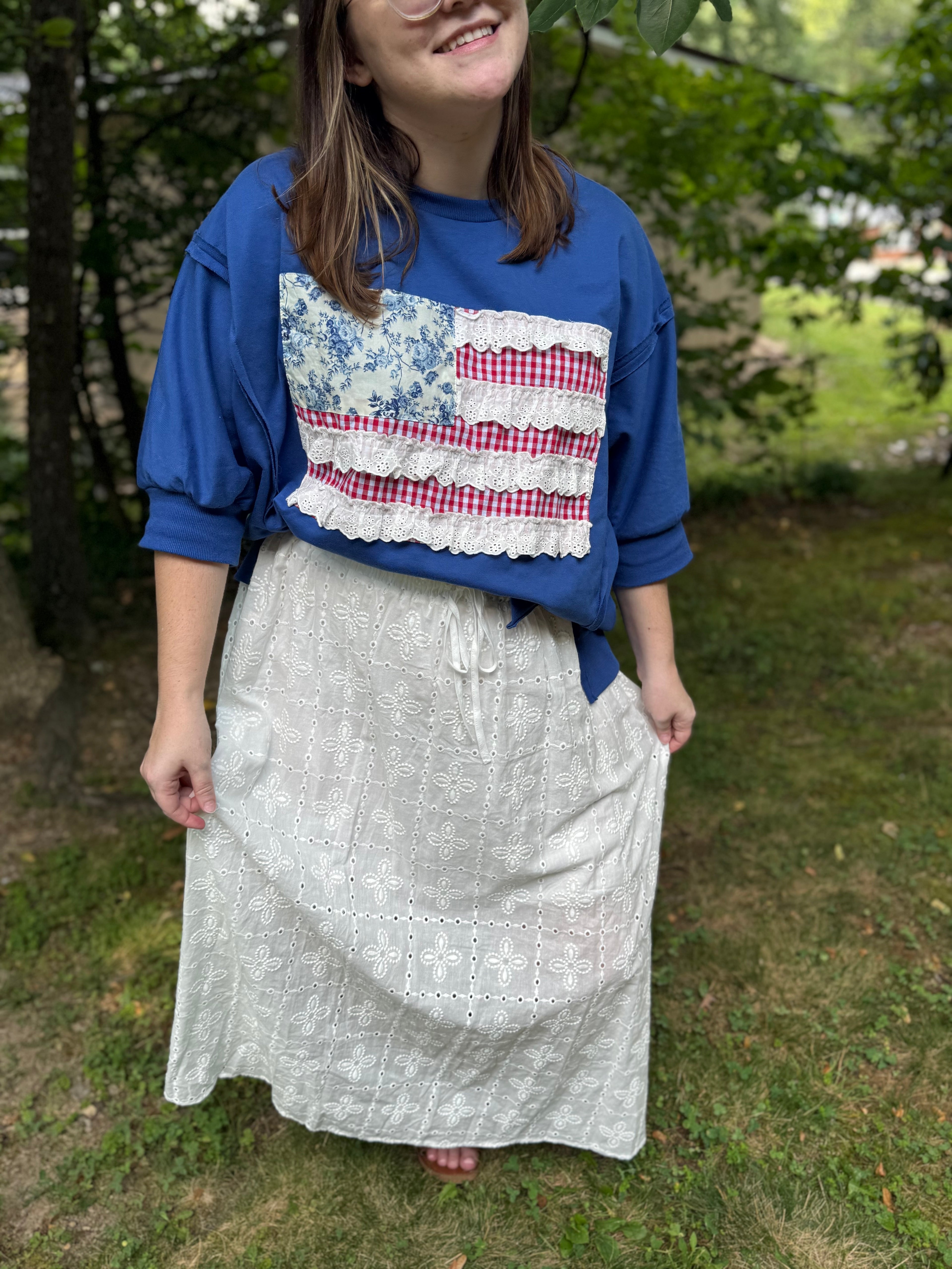 Sunday Stroll Eyelet Lace Skirt