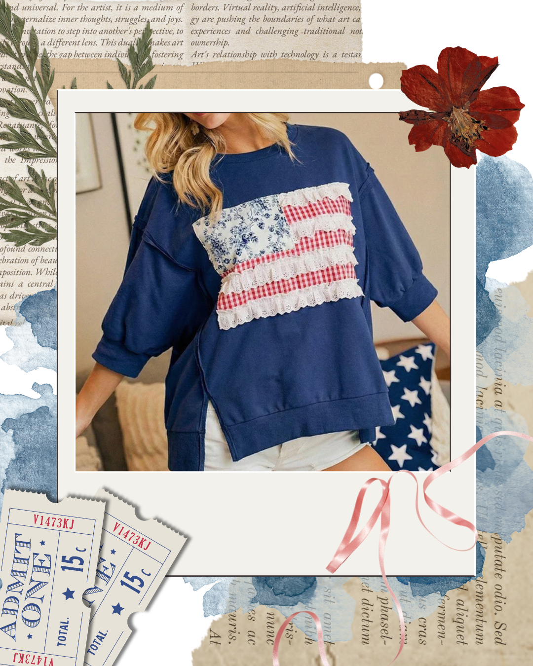 Frilly Flag Tee