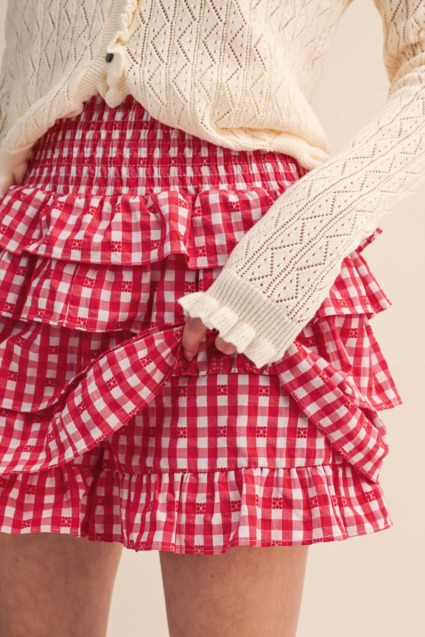 Red-y for the Fourth Gingham Skirt