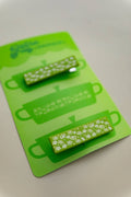 Daisy Pyrex-Inspired Floral Hair Clip Set