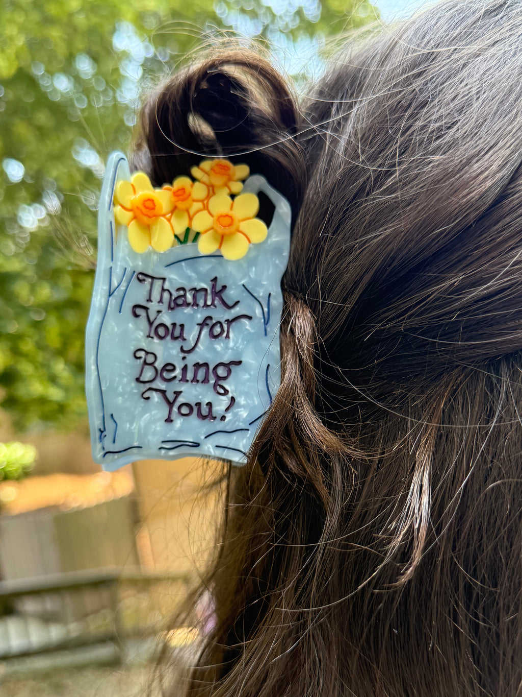 Thank You Bag Hair Claw