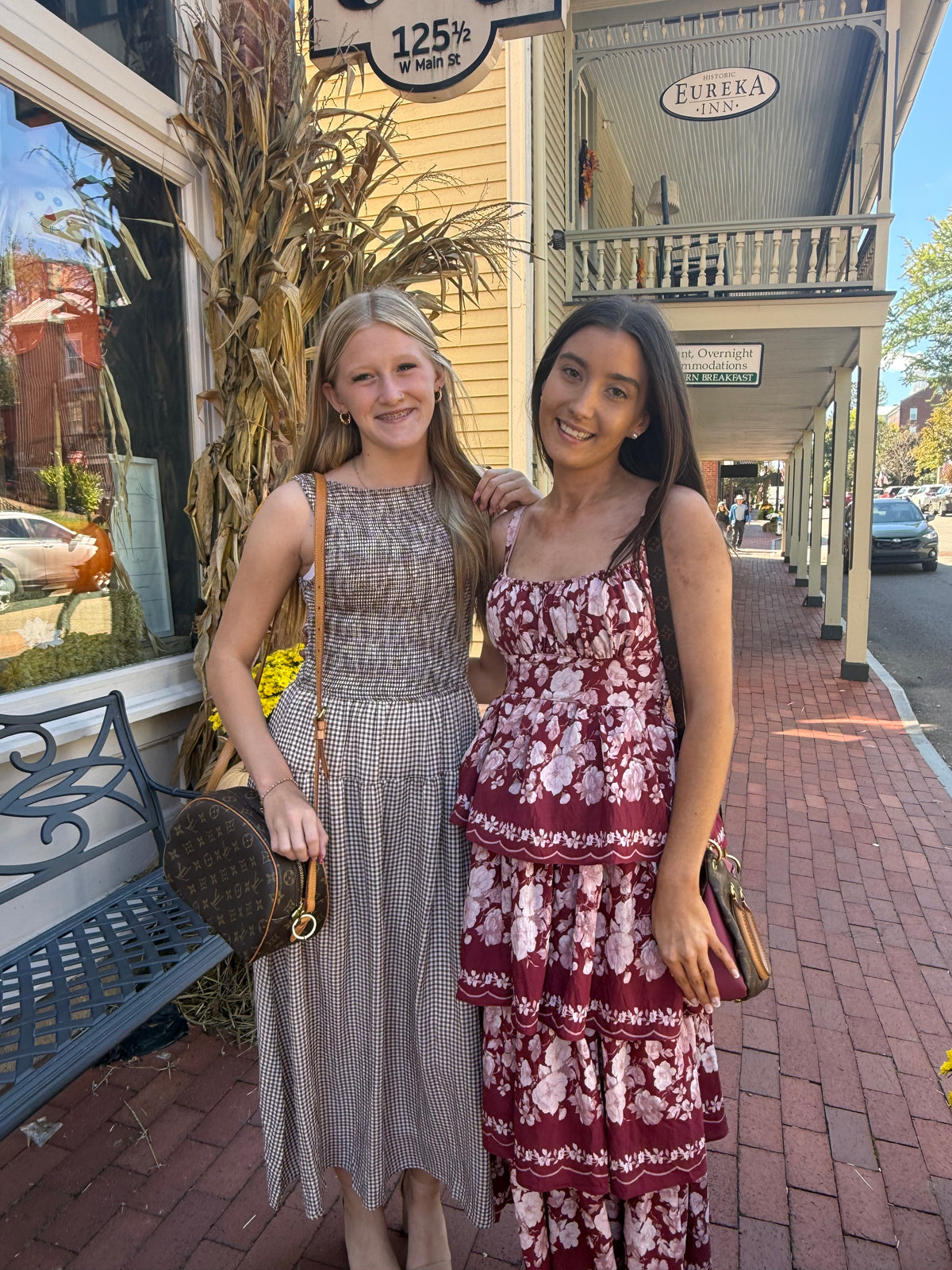 Burgundy Blooms Dress