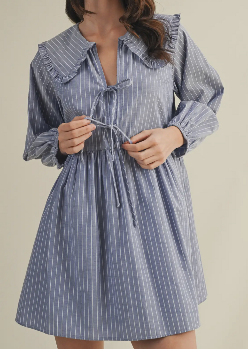 Striped Chambray Day Dress