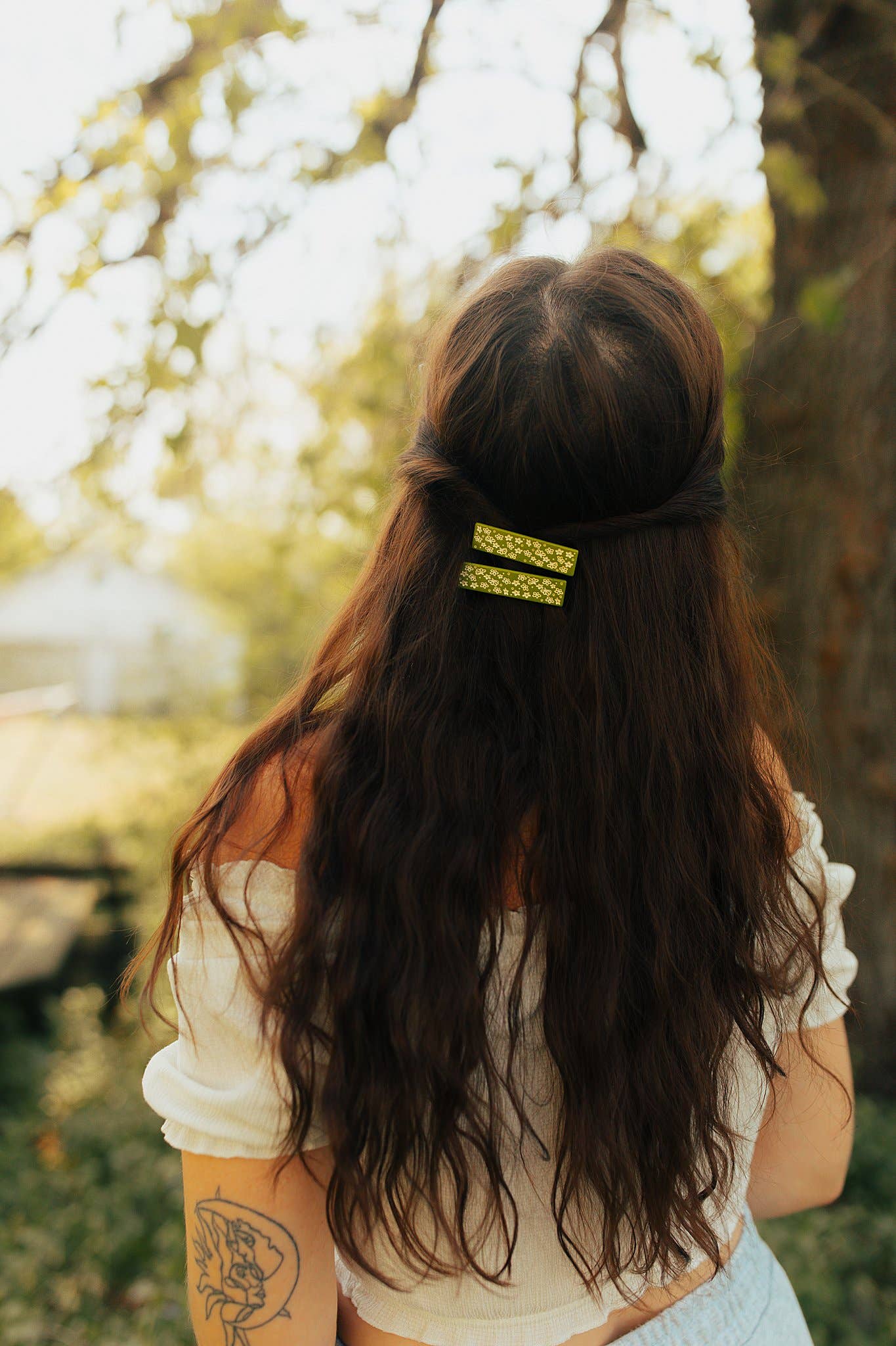 Daisy Pyrex-Inspired Floral Hair Clip Set
