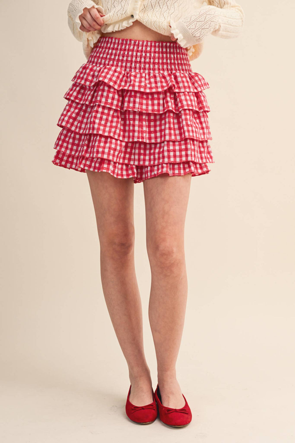 Red-y for the Fourth Gingham Skirt