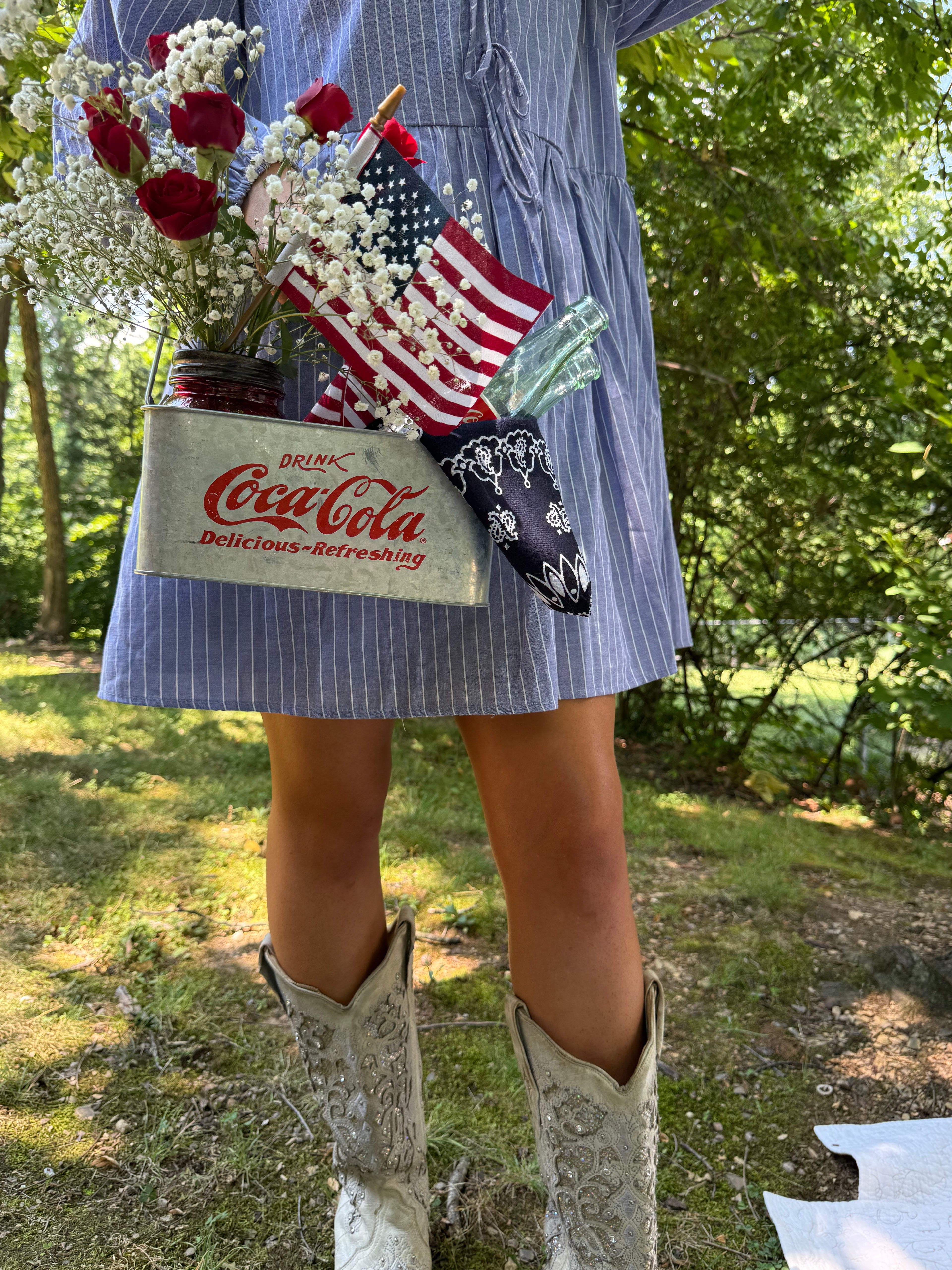 Striped Chambray Day Dress