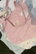 Strawberry Pink Gingham Tote Bag