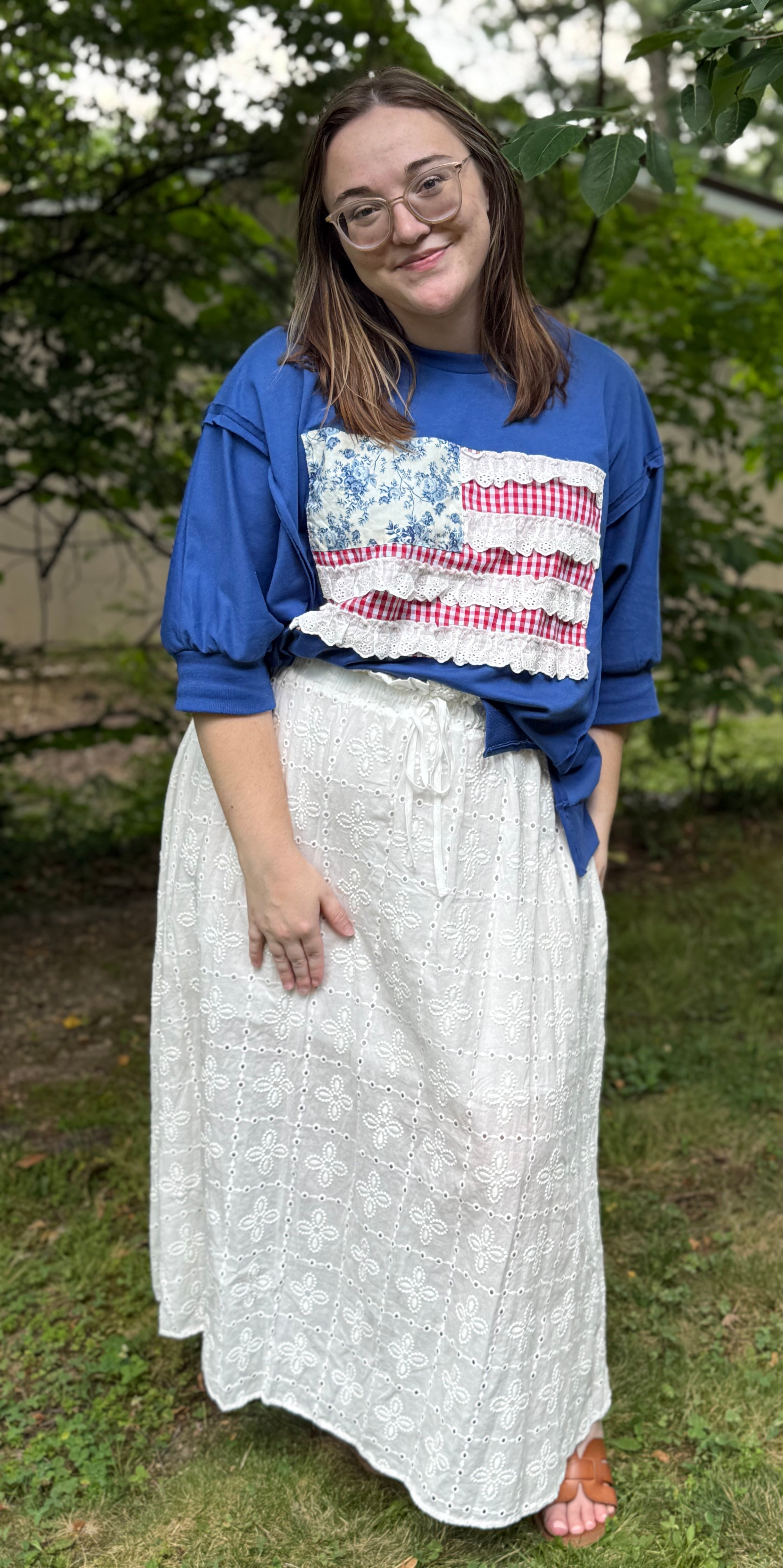 Sunday Stroll Eyelet Lace Skirt