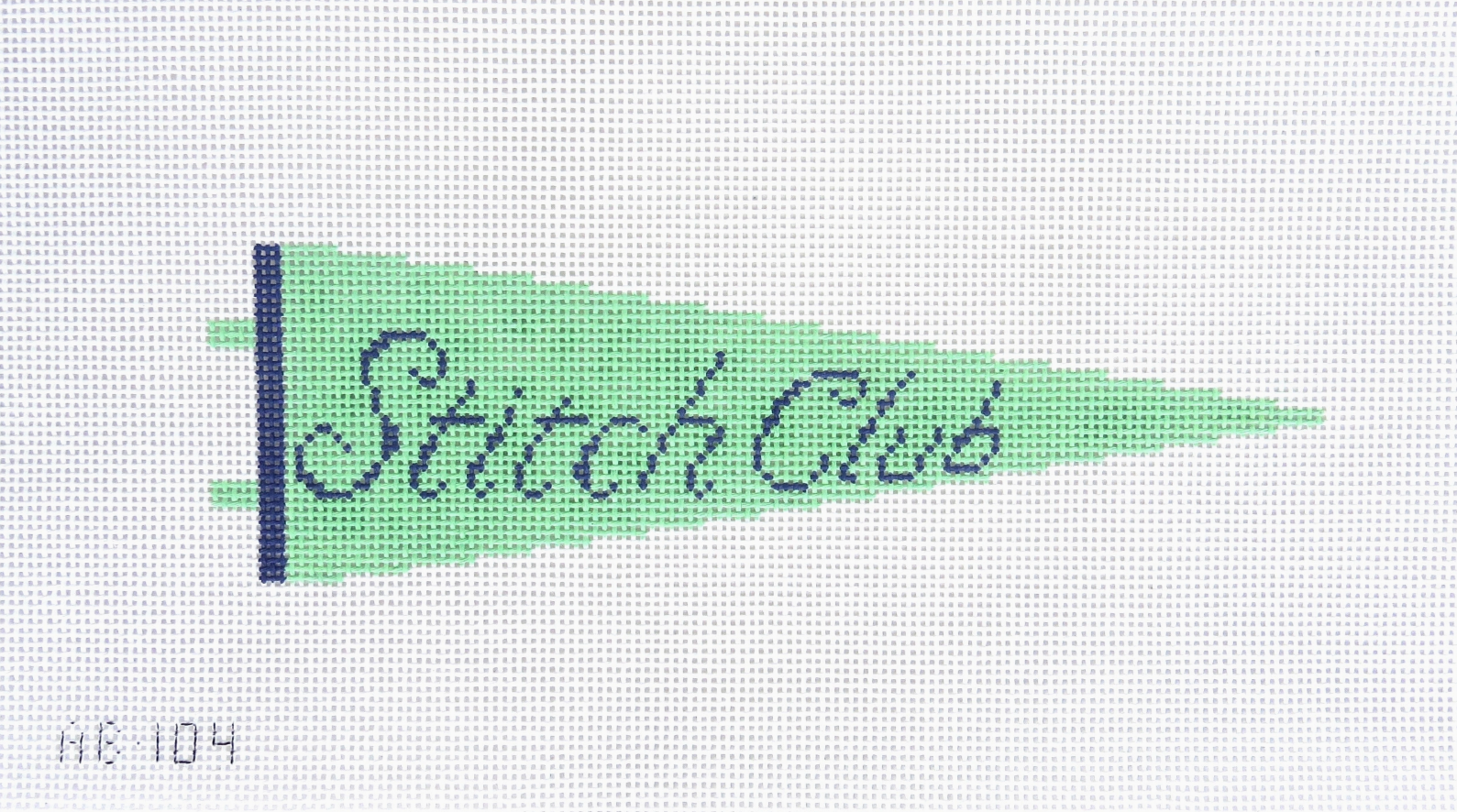 Stitch Club Pennant Flag Needlepoint Canvas
