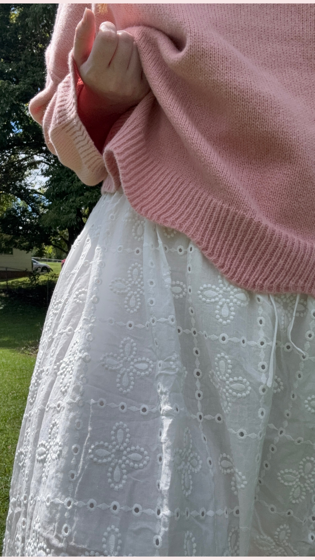Cozy Rose Scallop Edge Sweater