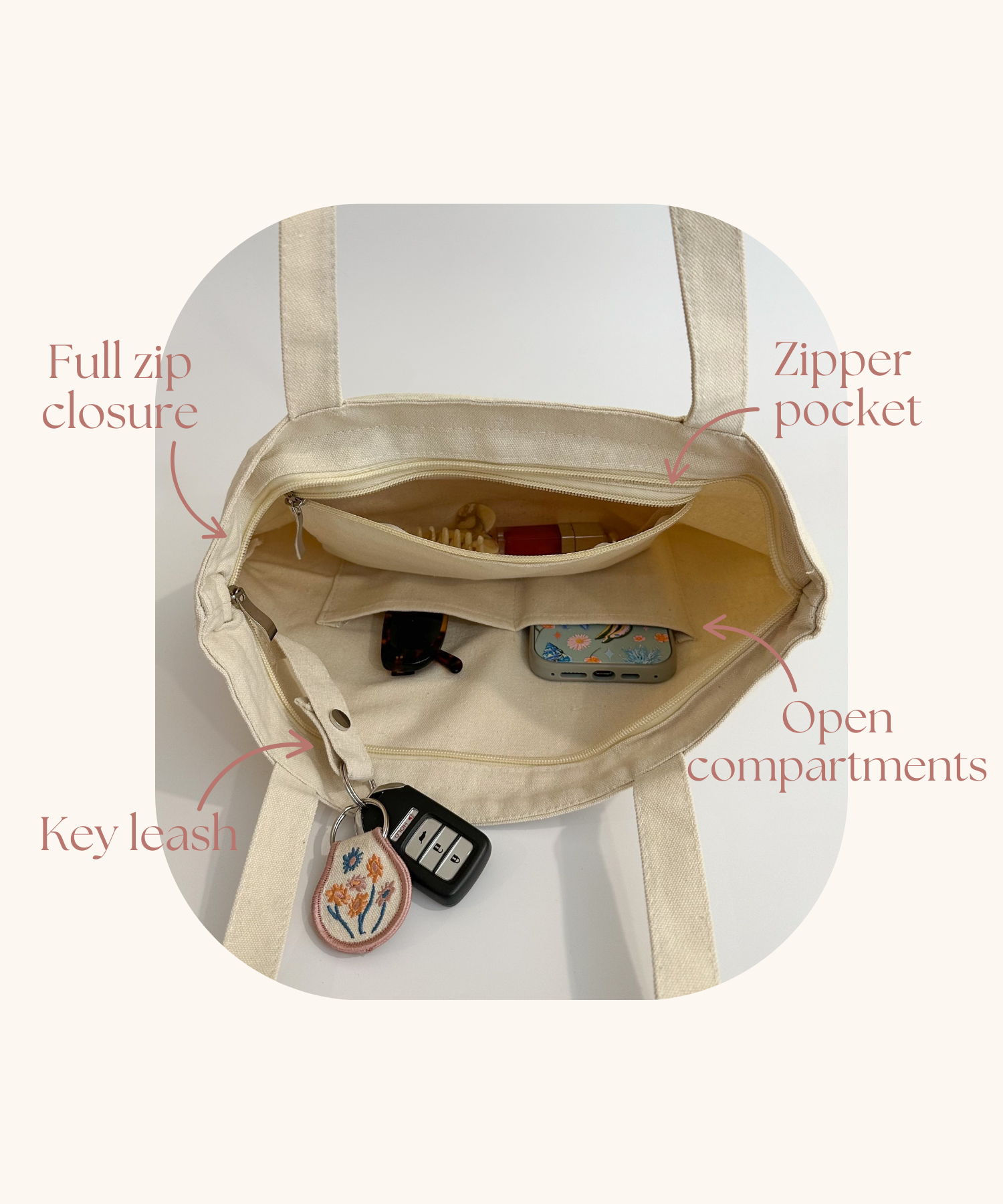 Sage Green Gingham Tote Bag