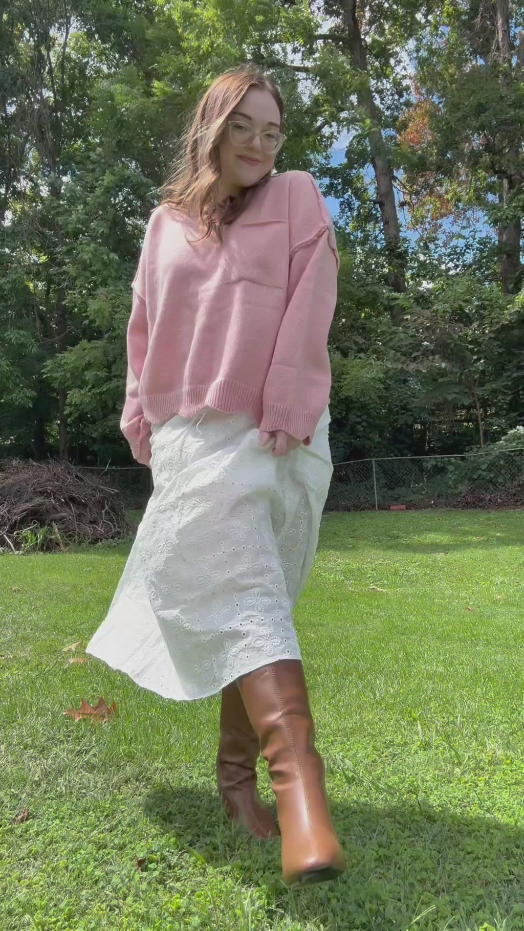 Sunday Stroll Eyelet Lace Skirt