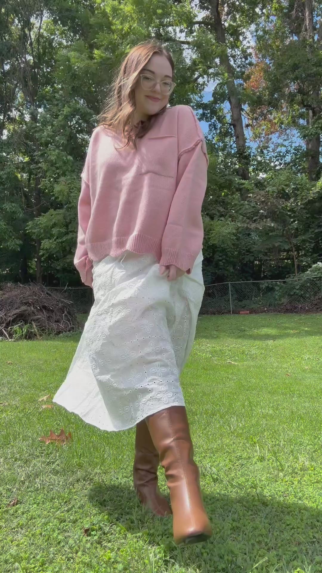 Sunday Stroll Eyelet Lace Skirt